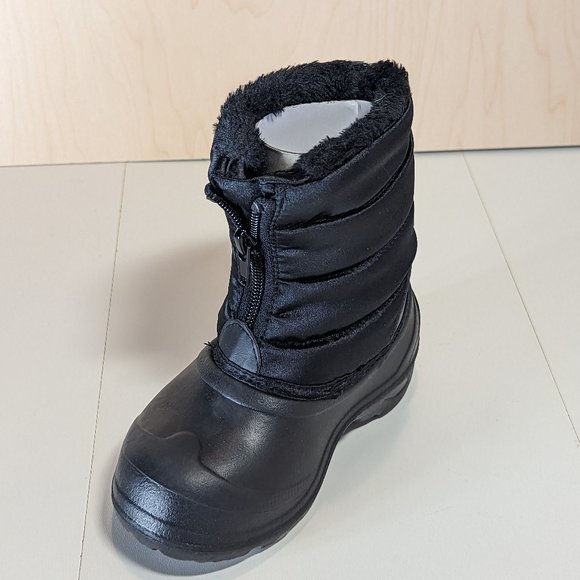 The Little Captain Toddler Warm Fur Comfy Lightweight Snow Boots - Black - - Picture 4 of 6